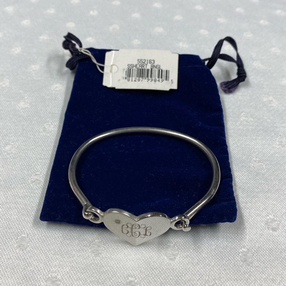 NWT Sterling ❤️ Monogrammed Bracelet with Diamond or Cubic Zirconia “C L C”